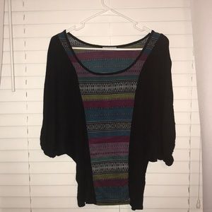 Size S/M Multi-Color and Black Shirt